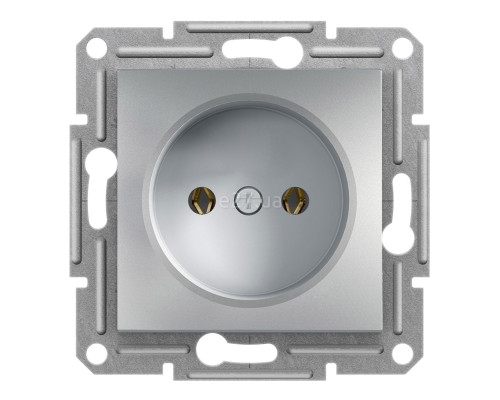 Розетка 220В Schneider Electric EPH3000161 Asfora, алюміній, пластик, без заземлення, без захисної кришки, без шторок, для врізного монтажу