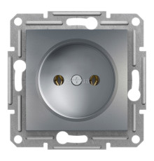 Розетка 220В Schneider Electric EPH3000162 Asfora, сталь, пластик, без заземлення, без захисної кришки, без шторок, для врізного монтажу