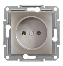 Розетка 220В Schneider Electric EPH3000169 Asfora, бронза, пластик, без заземлення, без захисної кришки, без шторок, для врізного монтажу