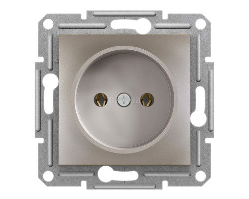 Розетка 220В Schneider Electric EPH3000169 Asfora, бронза, пластик, без заземлення, без захисної кришки, без шторок, для врізного монтажу