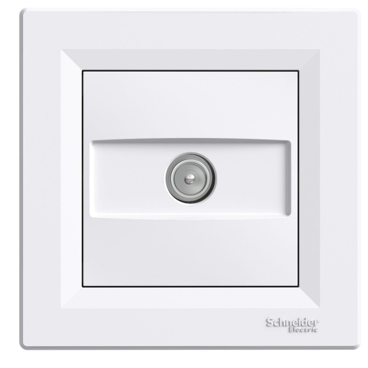 Розетка TV кінцева Schneider Electric EPH3200121 Asfora, білий, пластик, для врізного монтажу · Schneider Electric · schneider-electric-eph3200121