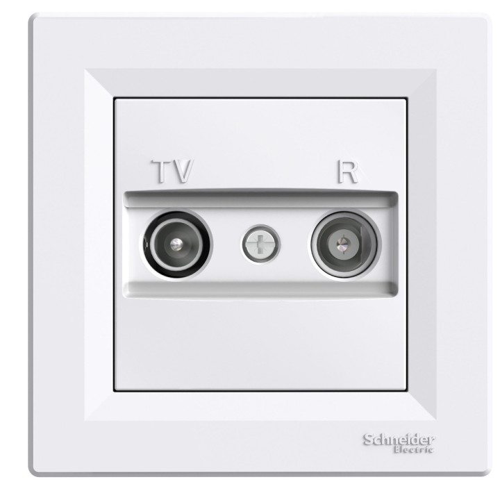 Розетка TV кінцева Schneider Electric EPH3300121 Asfora, білий, пластик, для врізного монтажу · Schneider Electric · schneider-electric-eph3300121