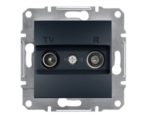 Розетка TV кінцева Schneider Electric EPH3300171 Asfora, антрацит, пластик, для врізного монтажу