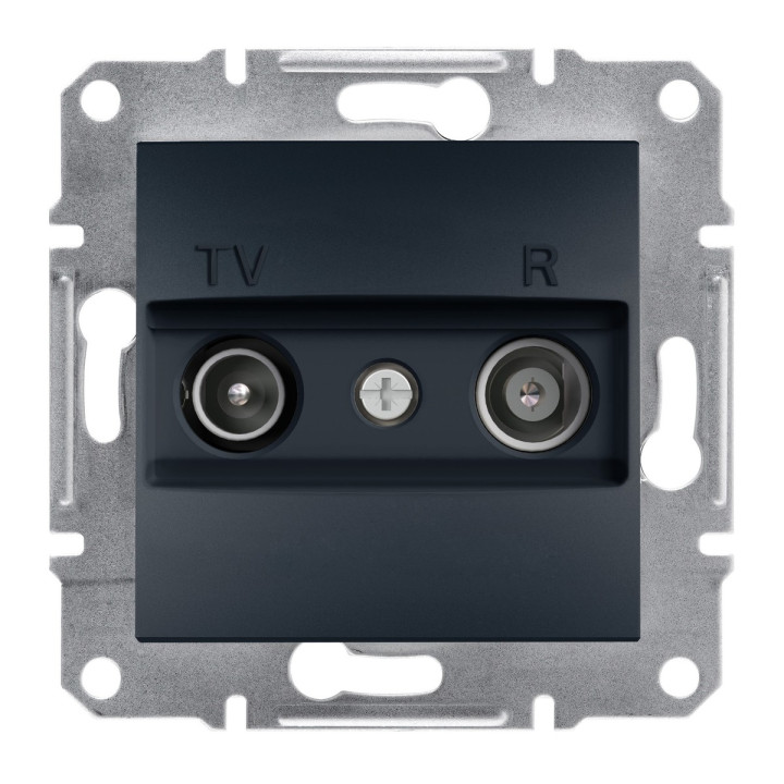 Розетка TV кінцева Schneider Electric EPH3300171 Asfora, антрацит, пластик, для врізного монтажу · Schneider Electric · schneider-electric-eph3300171