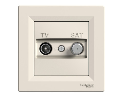 Розетка TV кінцева Schneider Electric EPH3400123 Asfora, кремовий, пластик, для врізного монтажу