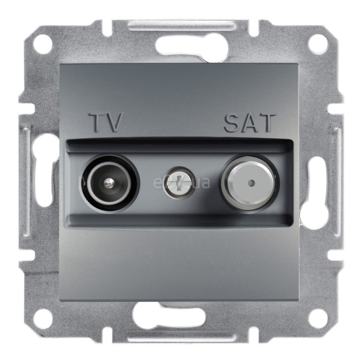 Розетка TV кінцева Schneider Electric EPH3400162 Asfora, сталь, пластик, для врізного монтажу · Schneider Electric · schneider-electric-eph3400162