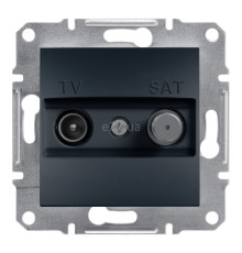 Розетка TV кінцева Schneider Electric EPH3400171 Asfora, антрацит, пластик, для врізного монтажу