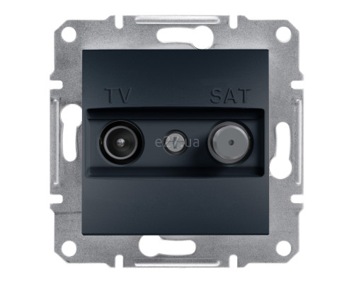 Розетка TV кінцева Schneider Electric EPH3400171 Asfora, антрацит, пластик, для врізного монтажу