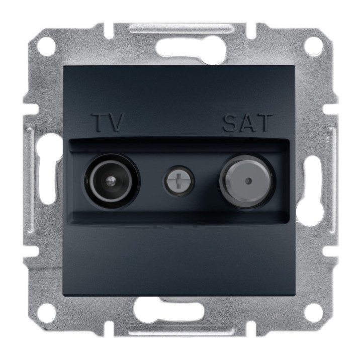 Розетка TV кінцева Schneider Electric EPH3400171 Asfora, антрацит, пластик, для врізного монтажу · Schneider Electric · schneider-electric-eph3400171
