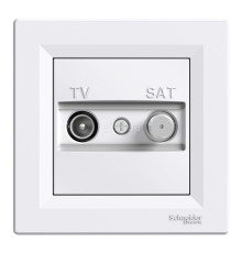 Розетка TV одиночна Schneider Electric EPH3400421 Asfora, білий, пластик, для врізного монтажу