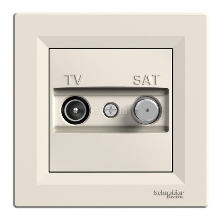 Розетка TV одиночна Schneider Electric EPH3400423 Asfora, кремовий, пластик, для врізного монтажу · Schneider Electric · schneider-electric-eph3400423