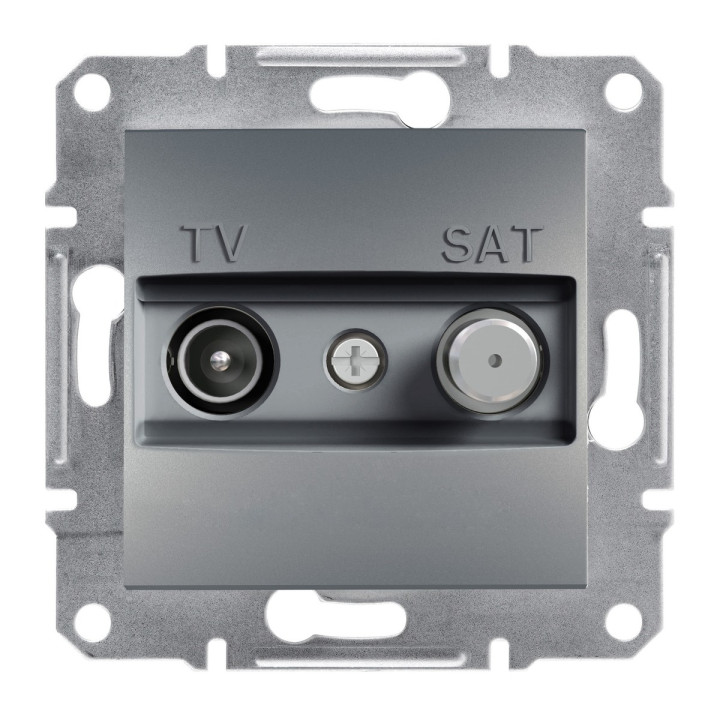 Розетка TV одиночна Schneider Electric EPH3400462 Asfora, сталь, пластик, для врізного монтажу · Schneider Electric · schneider-electric-eph3400462