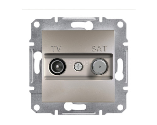 Розетка TV одиночна Schneider Electric EPH3400469 Asfora, бронза, пластик, для врізного монтажу