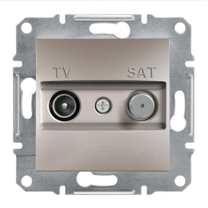 Розетка TV одиночна Schneider Electric EPH3400469 Asfora, бронза, пластик, для врізного монтажу · Schneider Electric · schneider-electric-eph3400469