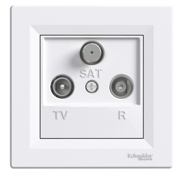 Розетка TV кінцева Schneider Electric EPH3500121 Asfora, білий, пластик, для врізного монтажу · Schneider Electric · schneider-electric-eph3500121
