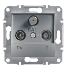 Розетка TV кінцева Schneider Electric EPH3500162 Asfora, сталь, пластик, для врізного монтажу
