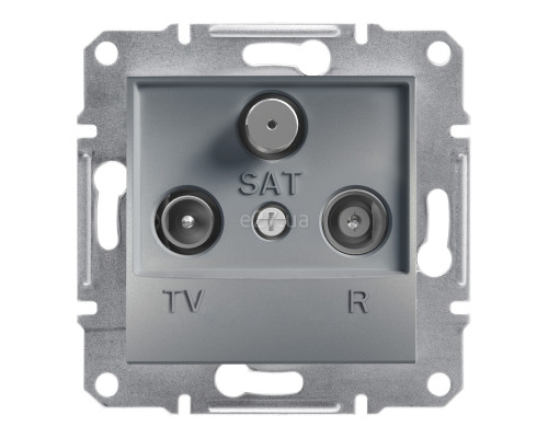 Розетка TV кінцева Schneider Electric EPH3500162 Asfora, сталь, пластик, для врізного монтажу