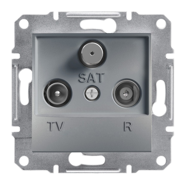 Розетка TV кінцева Schneider Electric EPH3500162 Asfora, сталь, пластик, для врізного монтажу · Schneider Electric · schneider-electric-eph3500162