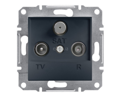 Розетка TV кінцева Schneider Electric EPH3500171 Asfora, антрацит, пластик, для врізного монтажу