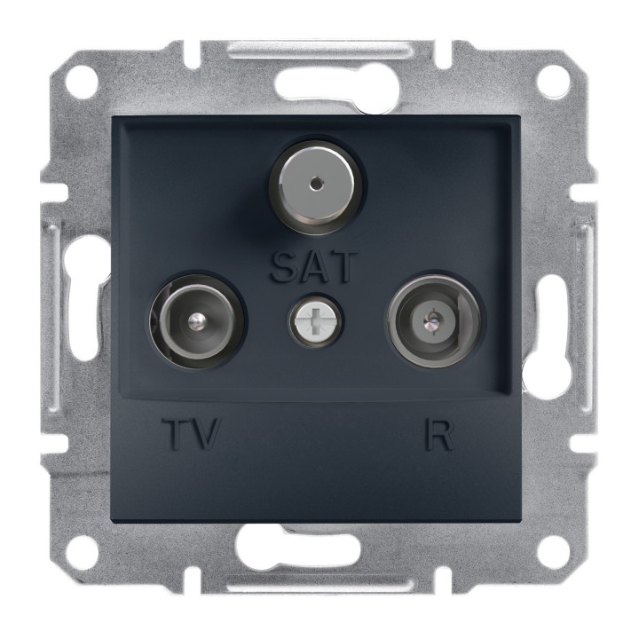 Розетка TV кінцева Schneider Electric EPH3500171 Asfora, антрацит, пластик, для врізного монтажу · Schneider Electric · schneider-electric-eph3500171
