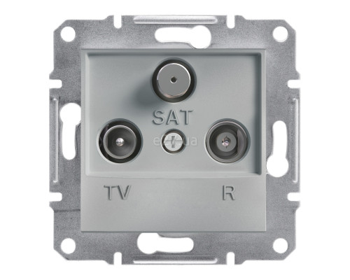 Розетка TV прохідна Schneider Electric EPH3500261 Asfora, алюміній, пластик, для врізного монтажу