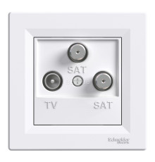 Розетка TV кінцева Schneider Electric EPH3600121 Asfora, білий, пластик, для врізного монтажу