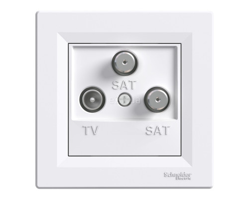 Розетка TV кінцева Schneider Electric EPH3600121 Asfora, білий, пластик, для врізного монтажу