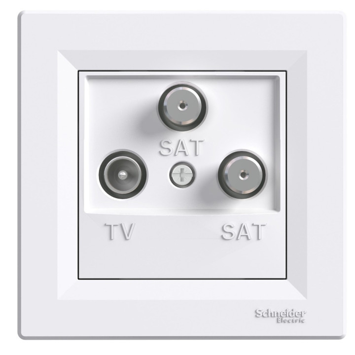 Розетка TV кінцева Schneider Electric EPH3600121 Asfora, білий, пластик, для врізного монтажу · Schneider Electric · schneider-electric-eph3600121