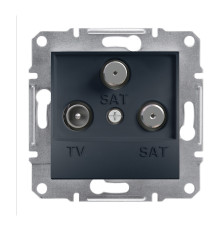 Розетка TV кінцева Schneider Electric EPH3600171 Asfora, антрацит, пластик, для врізного монтажу