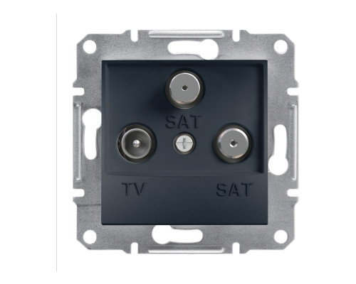 Розетка TV кінцева Schneider Electric EPH3600171 Asfora, антрацит, пластик, для врізного монтажу