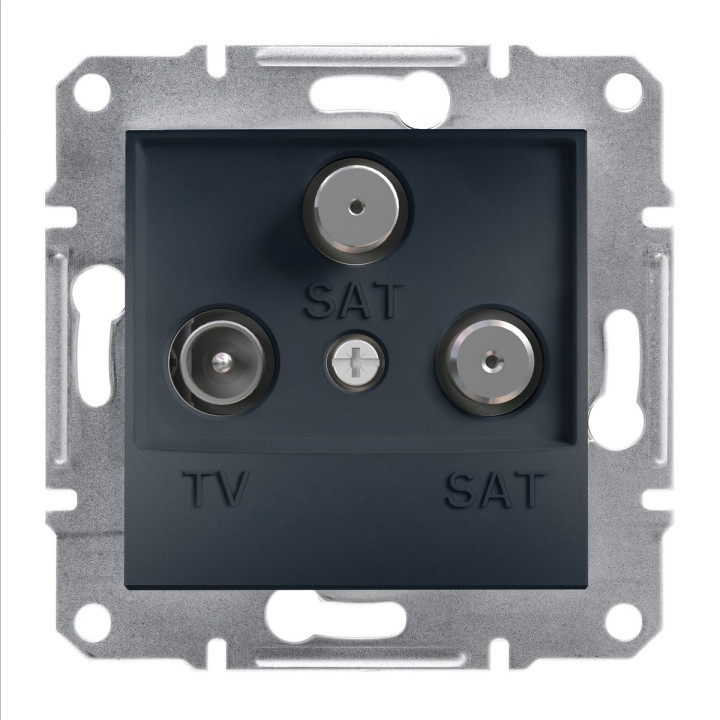 Розетка TV кінцева Schneider Electric EPH3600171 Asfora, антрацит, пластик, для врізного монтажу · Schneider Electric · schneider-electric-eph3600171