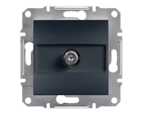 Розетка TV кінцева Schneider Electric EPH3700171 Asfora, антрацит, пластик, для врізного монтажу