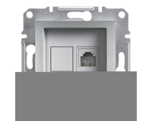Розетка телефонна Schneider Electric EPH4100161 Asfora, алюміній, пластик, для врізного монтажу