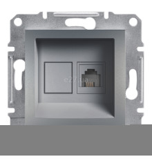 Розетка телефонна Schneider Electric EPH4100162 Asfora, сталь, пластик, для врізного монтажу