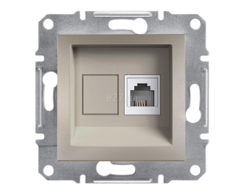 Розетка телефонна Schneider Electric EPH4100169 Asfora, бронза, пластик, для врізного монтажу