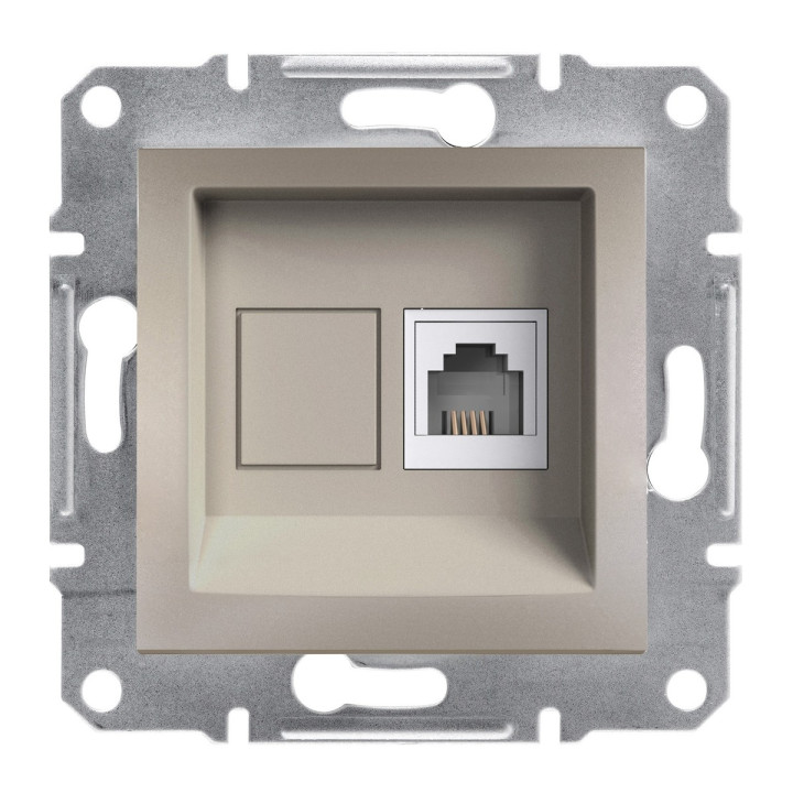 Розетка телефонна Schneider Electric EPH4100169 Asfora, бронза, пластик, для врізного монтажу · Schneider Electric · schneider-electric-eph4100169