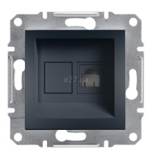 Розетка телефонна Schneider Electric EPH4100171 Asfora, антрацит, пластик, для врізного монтажу