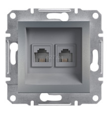 Розетка телефонна Schneider Electric EPH4200162 Asfora, сталь, пластик, для врізного монтажу