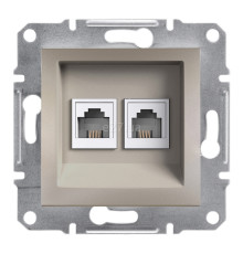 Розетка телефонна Schneider Electric EPH4200169 Asfora, бронза, пластик, для врізного монтажу