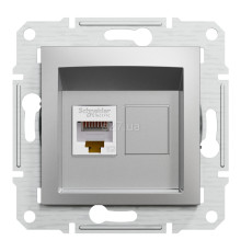 Розетка комп'ютерна Schneider Electric EPH4300161 Asfora, алюміній, пластик, для врізного монтажу