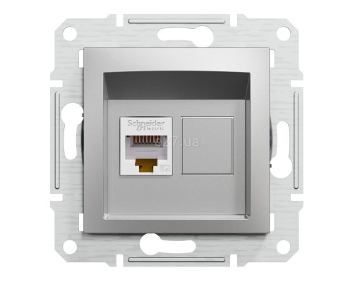Розетка комп'ютерна Schneider Electric EPH4300161 Asfora, алюміній, пластик, для врізного монтажу