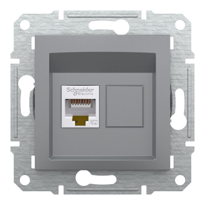 Розетка комп'ютерна Schneider Electric EPH4300162 Asfora, сталь, пластик, для врізного монтажу · Schneider Electric · schneider-electric-eph4300162