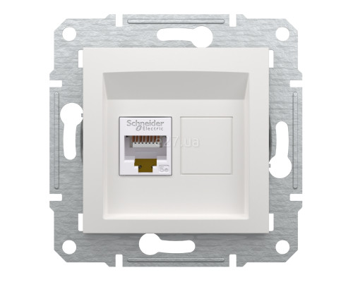 Розетка комп'ютерна Schneider Electric EPH4370121 Asfora, білий, пластик, ip20, для врізного монтажу