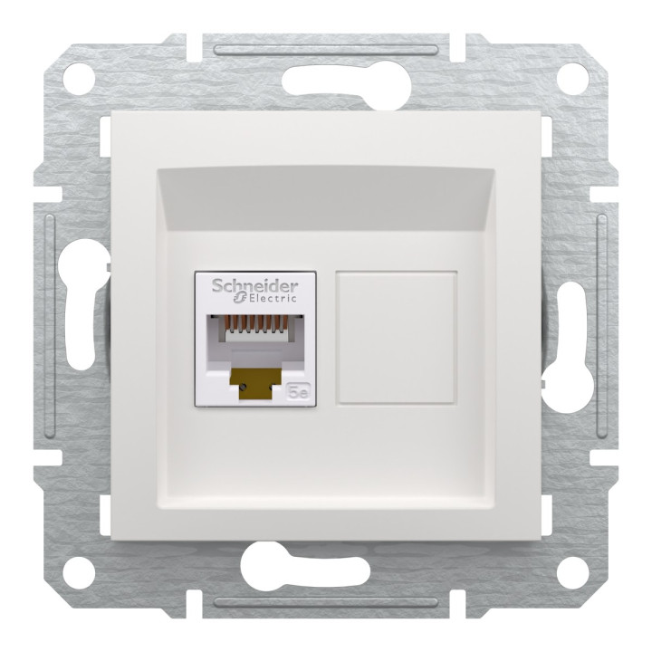 Розетка комп'ютерна Schneider Electric EPH4370121 Asfora, білий, пластик, ip20, для врізного монтажу · Schneider Electric · schneider-electric-eph4370121