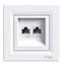 Розетка комп'ютерна Schneider Electric EPH4400121 Asfora, білий, пластик, для врізного монтажу