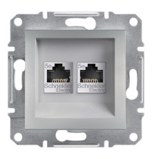 Розетка комп'ютерна Schneider Electric EPH4400161 Asfora, алюміній, пластик, для врізного монтажу