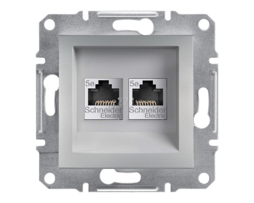 Розетка комп'ютерна Schneider Electric EPH4400161 Asfora, алюміній, пластик, для врізного монтажу