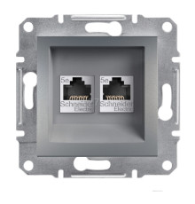 Розетка комп'ютерна Schneider Electric EPH4400162 Asfora, сталь, пластик, для врізного монтажу