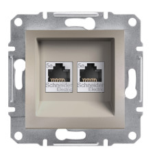 Розетка комп'ютерна Schneider Electric EPH4400169 Asfora, бронза, пластик, для врізного монтажу