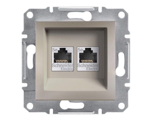 Розетка комп'ютерна Schneider Electric EPH4400169 Asfora, бронза, пластик, для врізного монтажу